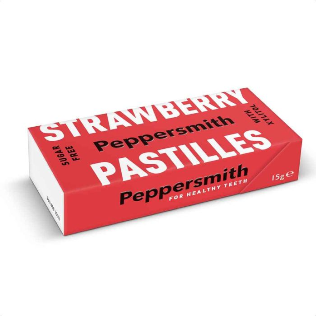 PEPPERSMITH STRAWBERRY PASTILLS S/FREE MINTS 15G